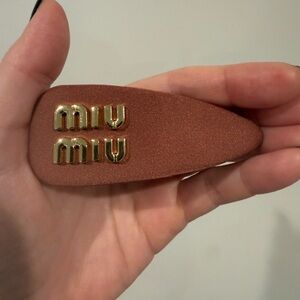 Miu Miu Black and Gold Hair Clip